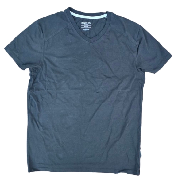 Men's Kenneth Cole New York Black V Neck T Shirt Sz M - Picture 1 of 3